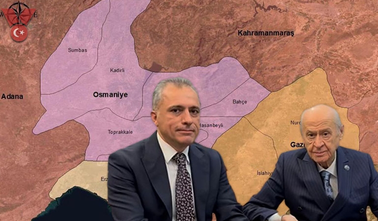MHP’li Belediye Başkanı’ndan tepki çeken harita: Gaziantep ve Hatay’ın ilçelerini Osmaniye’ye bağladı