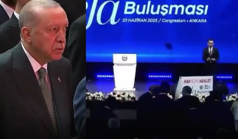 Erdoğan sürpriz telefon sonrası salondan ayrıldı