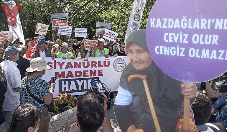 TBMM önünde ‘zeytinlik’ protestosu: Madene gömülmeyeceğiz!