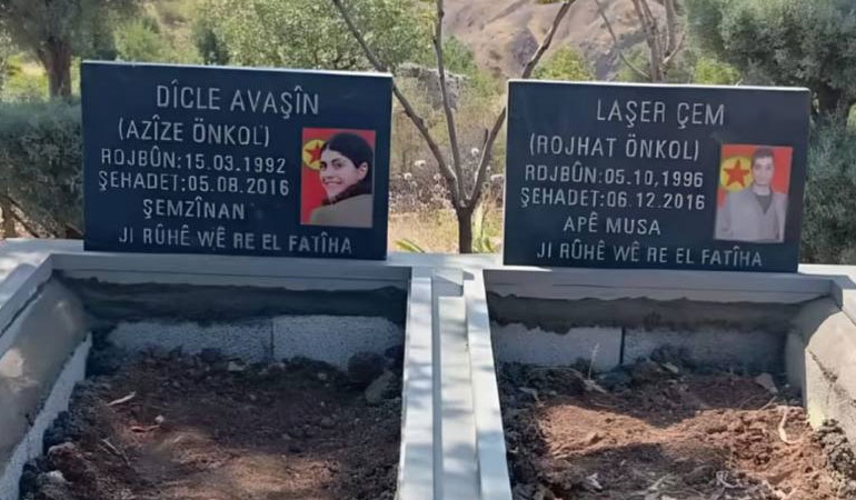 Teröristlerin mezar taşlarına açılım güncellemesi: ‘Şehadet’ dendi, PKK amblemi konuldu