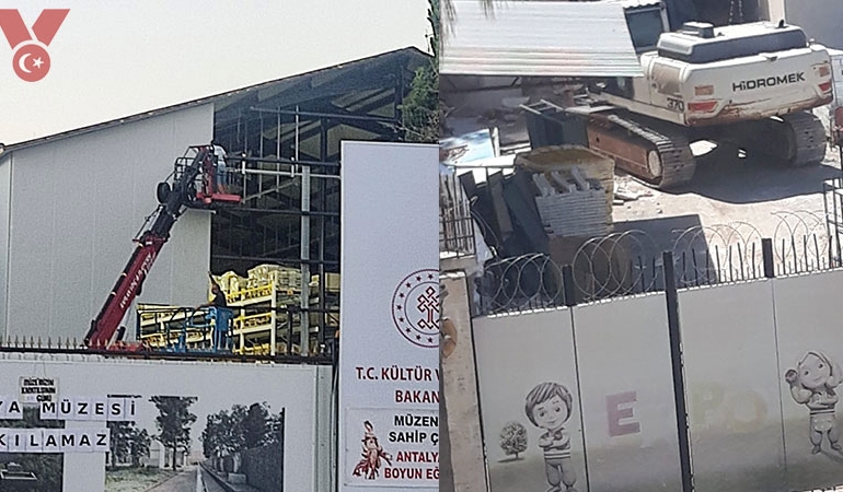 Antalya Müzesi binasında yıkım başladı!