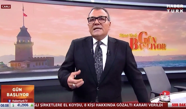 Mesut Yar, Habertürk’e el konulduğunu canlı yayında böyle karşıladı
