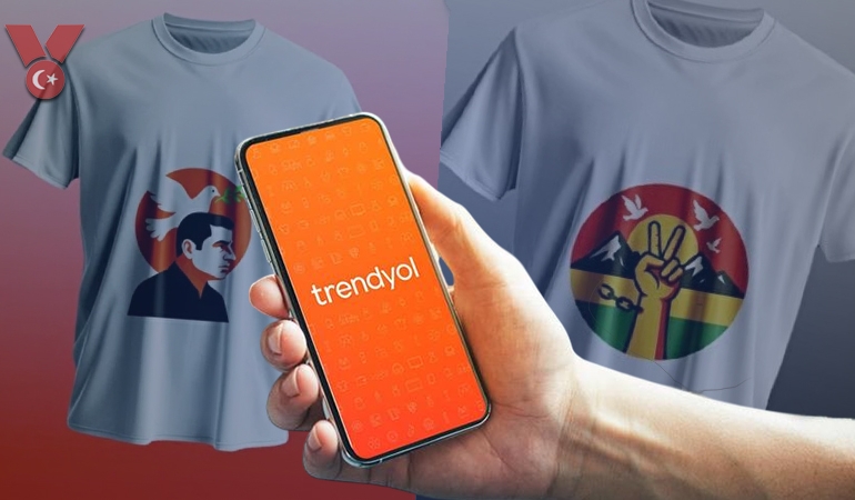 Trendyol’da skandal satış… PKK’nın sloganını tişörte bastılar!