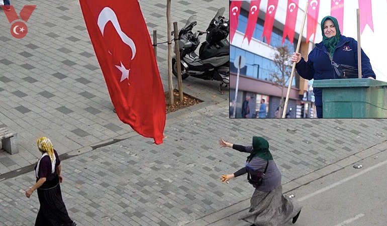 Düzce’de duygulandıran ‘Türk bayrağı’ deneyi… Temizlik işçisi çöp topladığı eldivenlerini atıp koştu