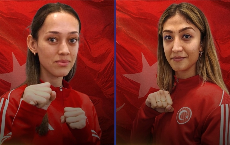 Milli tekvandocular Emine Göğebakan ve Nafia Kuş Aydın dünya şampiyonu oldu