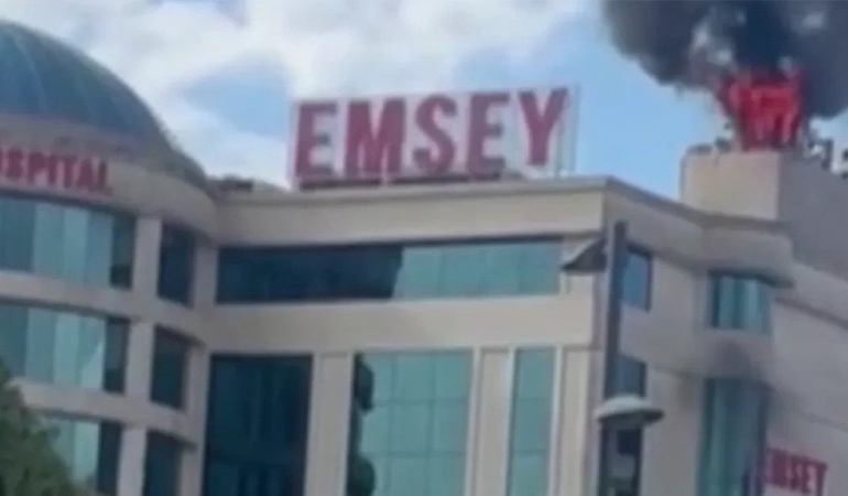 Menzilcilerin hastanesinde yangın