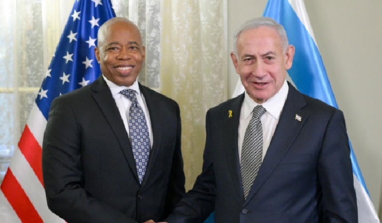 New York Belediye Başkanı Adams, Tel Aviv’de Netanyahu ile görüştü
