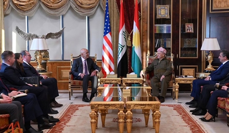 Barrack ile görüşen Barzani: ‘Irak Cumhurbaşkanlığı makamı Kürt halkının payı’