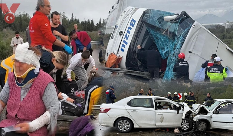 Antalya ve Burdur’da katliam gibi kazalar: Çok sayıda ölü ve yaralı var!