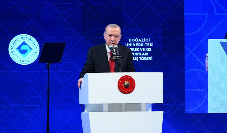 Erdoğan’dan Boğaziçi’nde mesajlar: ‘Üniversiteleri mevzi gibi görüyorlar’