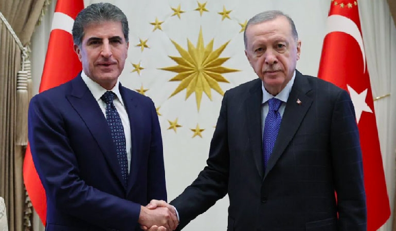 Erdoğan, Neçirvan Barzani ile görüştü