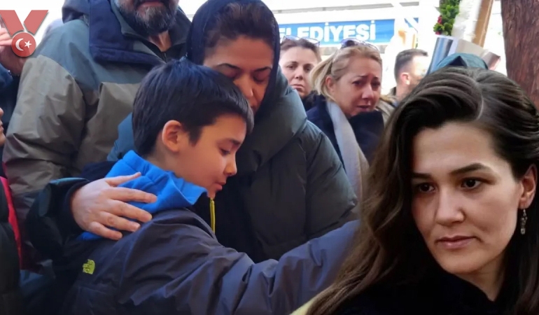 Oğlundan Fatma Nur öğretmene son bakış… Gözyaşlarıyla uğurlandı!