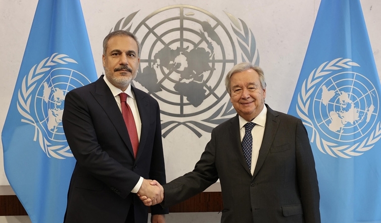 Hakan Fidan, BM Genel Sekreteri Guterres ile görüştü