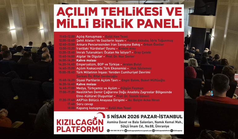 Kızılcagün Platformu İstanbul’da buluşuyor: Açılım Tehlikesi ve Milli Birlik Paneli