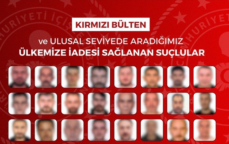 32’si kırmızı bültenli… 72 suçlu Türkiye’ye getirildi