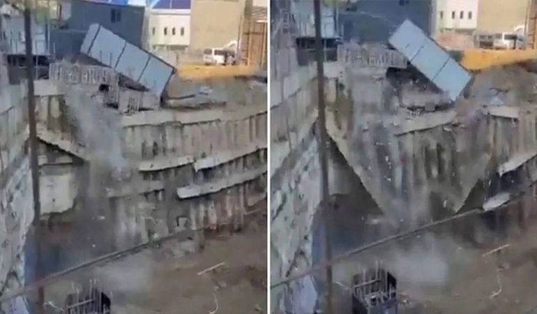 Fenerbahçe Stadyumu’nun yanındaki inşaat duvarı çöktü