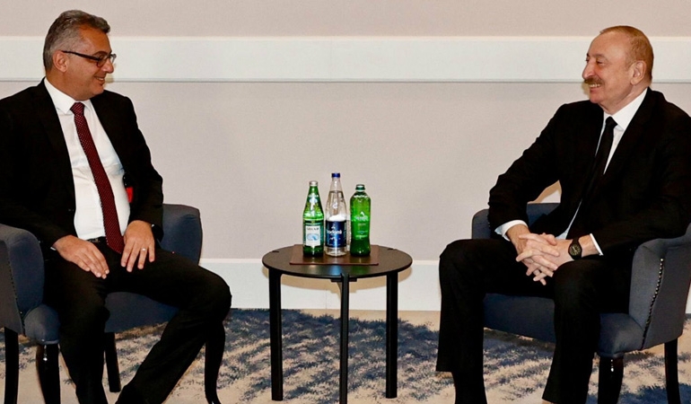 KKTC Cumhurbaşkanı Erhürman, Aliyev ile görüştü