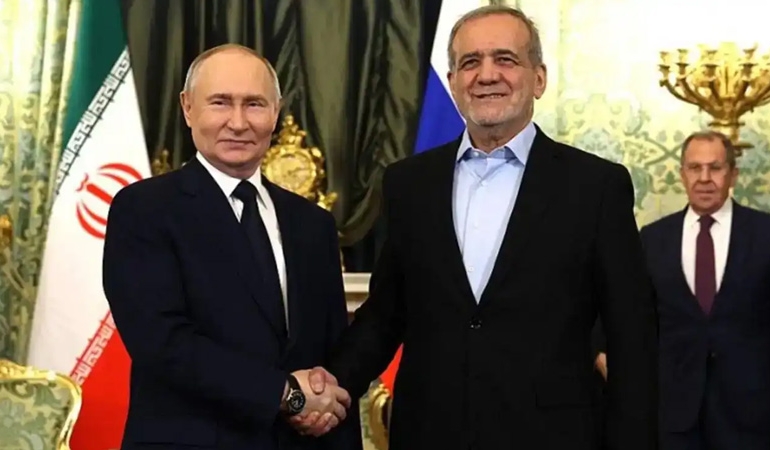 Pezeşkiyan Putin ile görüştü: Adil bir anlaşmaya hazırız