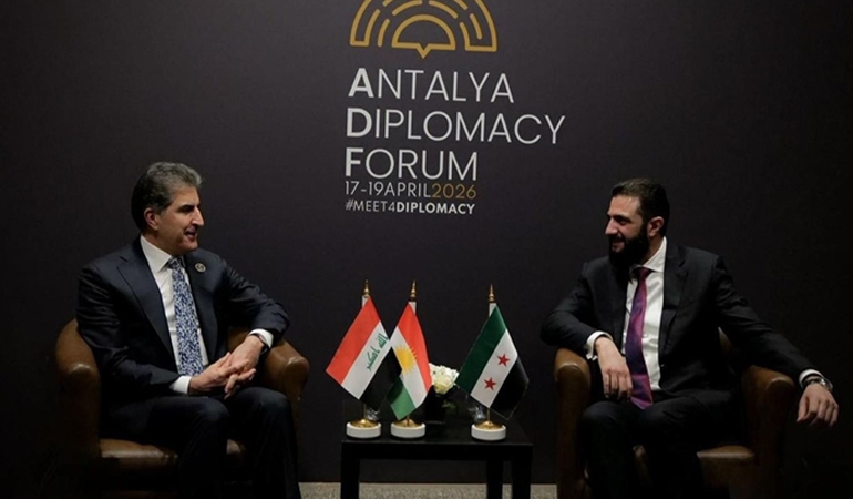 Antalya’da buluştular…  Barzani’den Şara’ya ‘PKK/PYD’ övgüsü: ‘Takdir ettim’