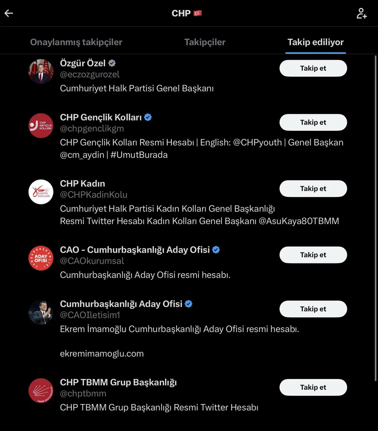 CHP’nin resmi X hesabı, Kılıçdaroğlu’nu takipten çıktı