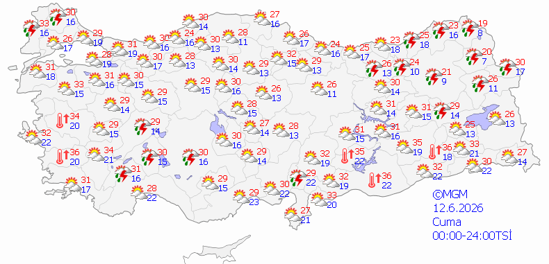 Meteoroloji il il uyardı: Gök gürültülü sağanak ya