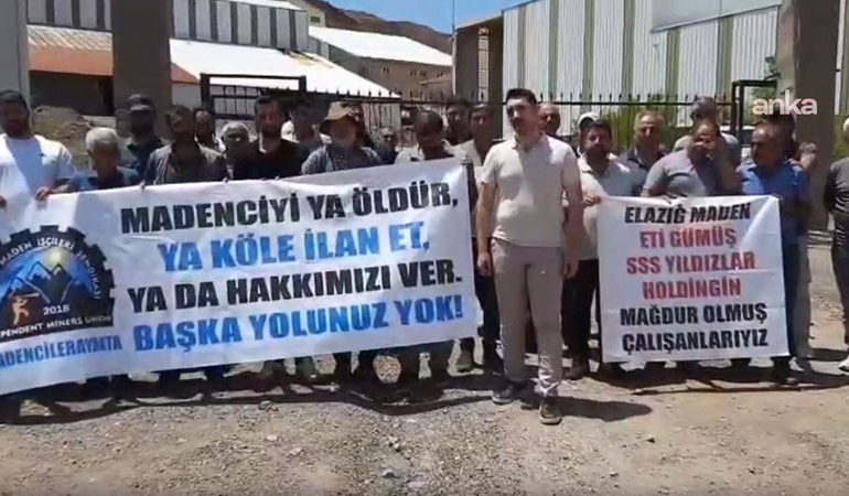 Elazığ Maden’deki işçilerin eylemi 2. gününde: Hakkımızı alamazsak Ankara’ya yürüyeceğiz