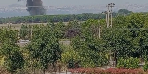 Yalova’da askeri eğitim uçağı düştü