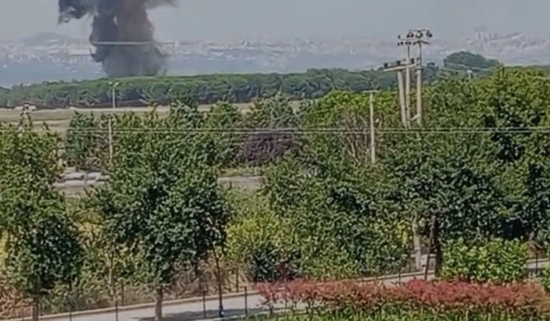 Yalova’da askeri eğitim uçağı düştü
