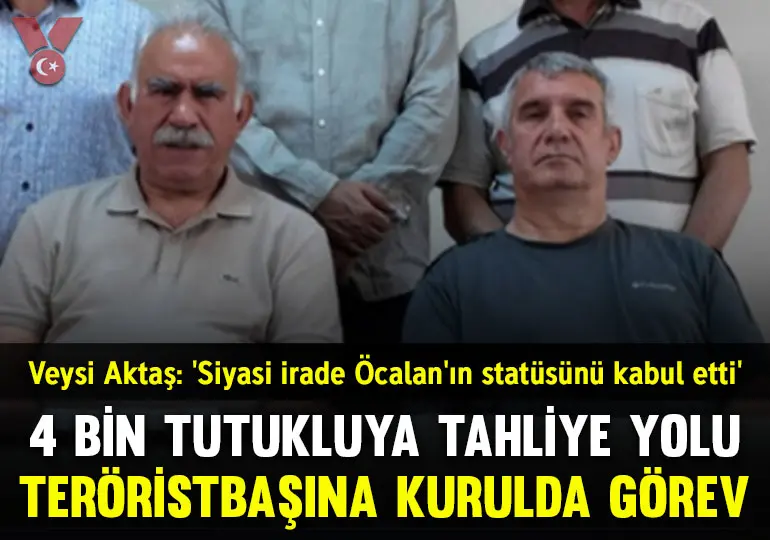 DEM Parti açıkladı: 4 bin tutukluya tahliye yolu, teröristbaşına kurulda görev… PKK’lı Veysi Aktaş: ‘Siyasi irade Öcalan’ın statüsünü kabul etti’
