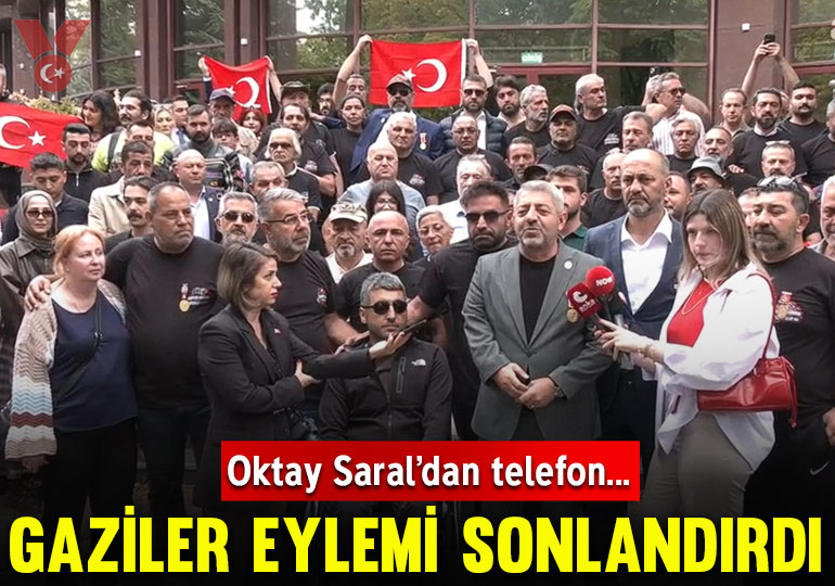 Oktay Saral’dan telefon: Gaziler eylemini sonlandırdı