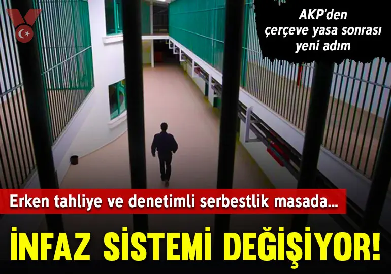 AKP’den çerçeve yasa sonrası yeni adım: İnfaz sistemi değişiyor! Erken tahliye ve denetimli serbestlik masada…