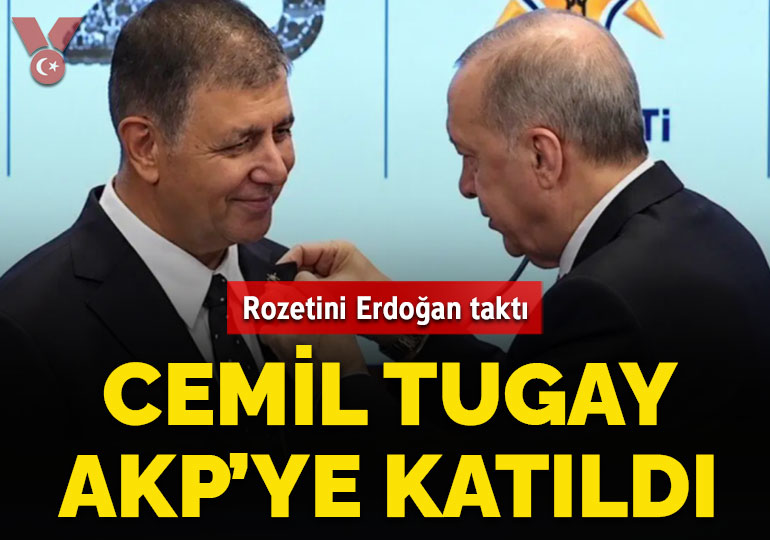 İzmir Büyükşehir Belediye Başkanı Cemil Tugay AKP’ye katıldı: Rozetini Erdoğan taktı