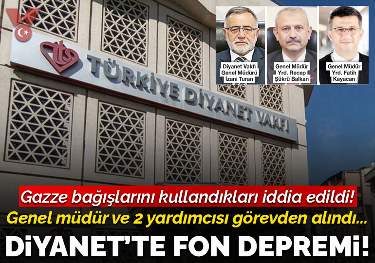 Diyanet’te fon krizi! ‘Gazze bağışlarını yatırdılar’ iddiası: Genel müdür ve yardımcıları görevden alındı