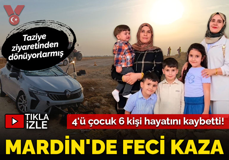 Mardin’de otomobil su kanalına devrildi: 4’ü çocuk 6 kişi hayatını kaybetti! Acı ayrıntı ortaya çıktı